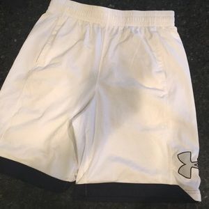 White Under Armour shorts